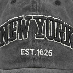 Gorra de Béisbol Nueva York Bordada – Estilo Casual y Urbano | Snapback Ajustable Lavado Vintage para Hombre y Mujer