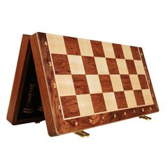 Juego de Ajedrez de Madera Plegable – Hecho a Mano, Clásico, Tablero de Nogal, Regalo Perfecto